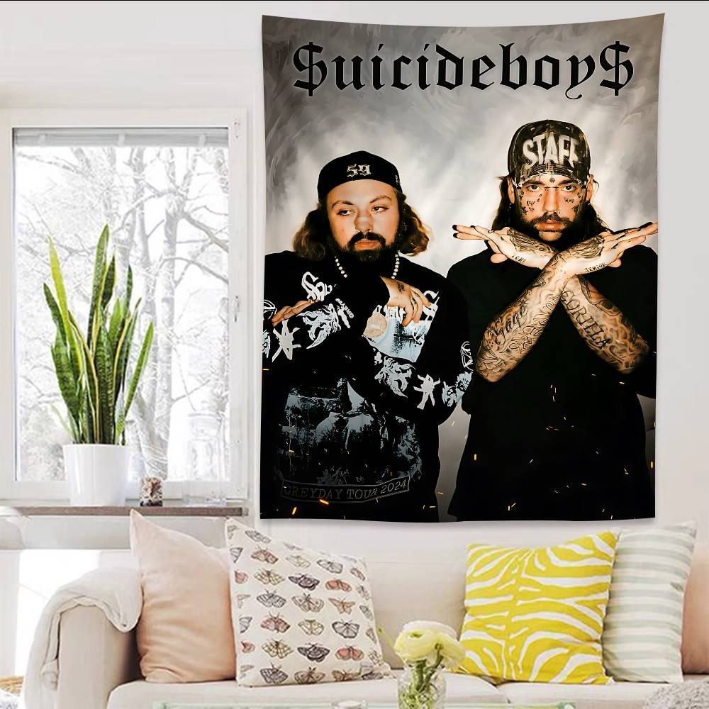 SSuicideboys G59 Мультяшный Гобелен Искусство Научная Фантастика Комната Домашний Декор Настенное Полотно Домашний Декор