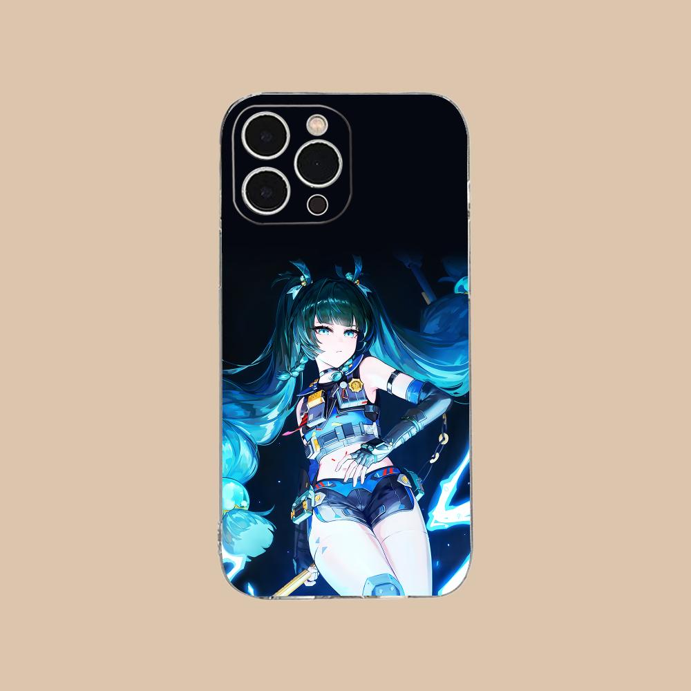 Чехол для телефона Zenless Zone Zero QingYi для iPhone 17 16 15 14 13 12 11 X XR XS Air Pro Max Plus Mini Прозрачный Цветной Чехол Роскошный