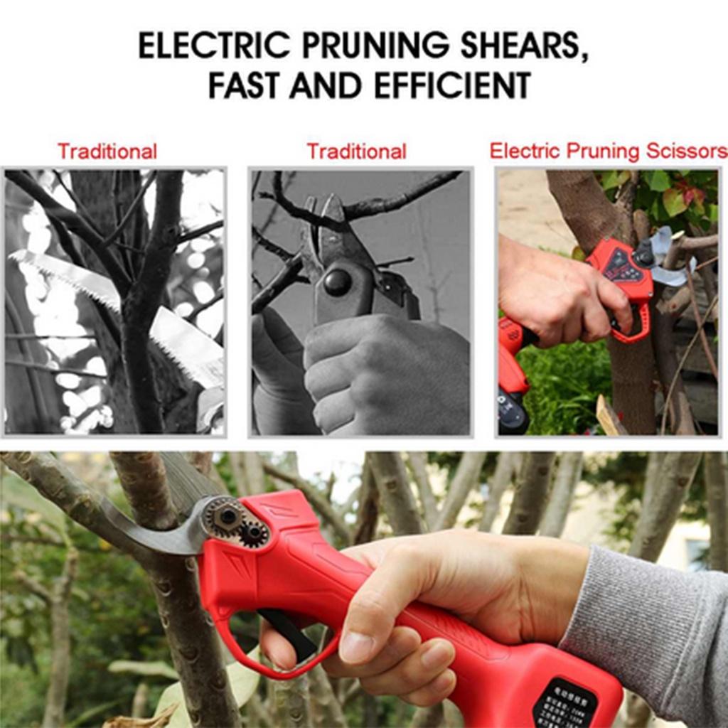 88 В Аккумуляторный секатор Литий-ионный секатор Эффективный обрезка фруктовых деревьев бонсай Электрический резак ветвей деревьев