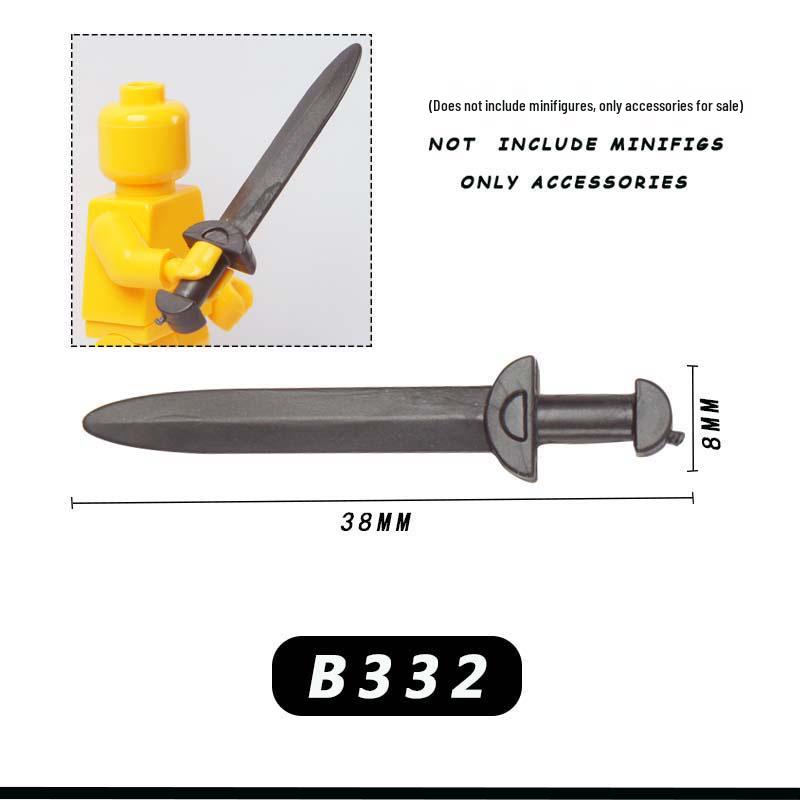 Минифигурка средневекового рыцаря: Фонтан, Рапира, Совместимый с кубиками LEGO