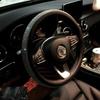 Fashion Shiny Rhinestone Diamond Car Steering Wheel Covers Lady Four Seasons Universal Cute Anti-sli Car Accessories Interior
