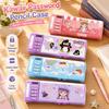 Large Capacity Pencil Case Password Lock Stationery Organizer Cartoon Stationery Box  Kids