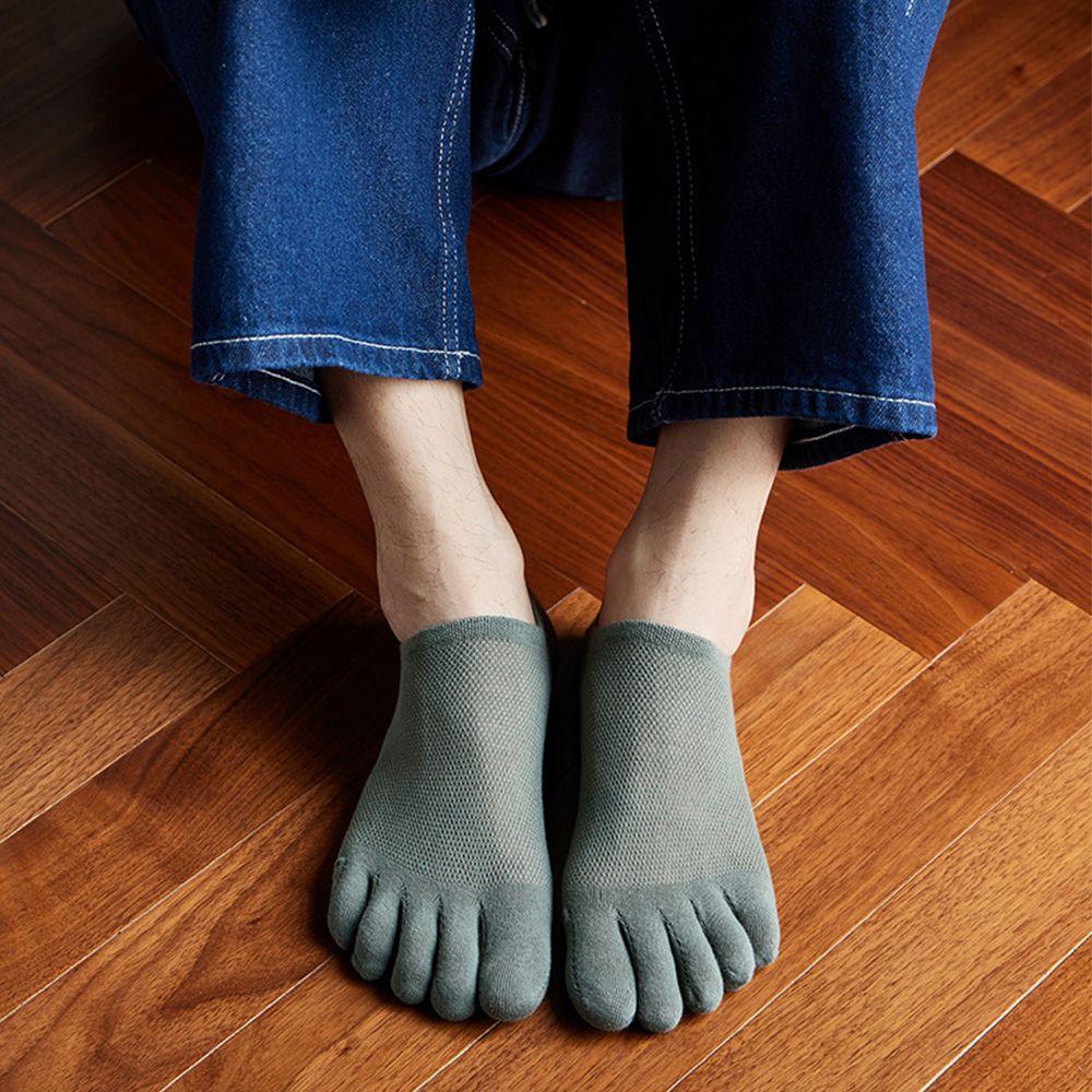 All-match Soft Simple Women Solid Color Five Toes Socks Men Hosiery Short Socks Cotton Socks