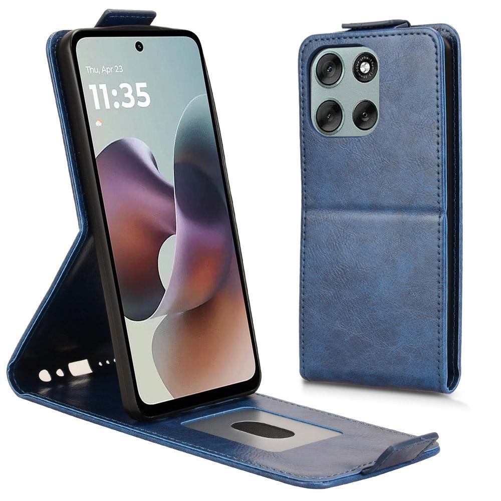 For Motorola Moto G56 5G Stand Case Magnetic Clasp Vertical Flip Leather Phone Cover with Card Holder