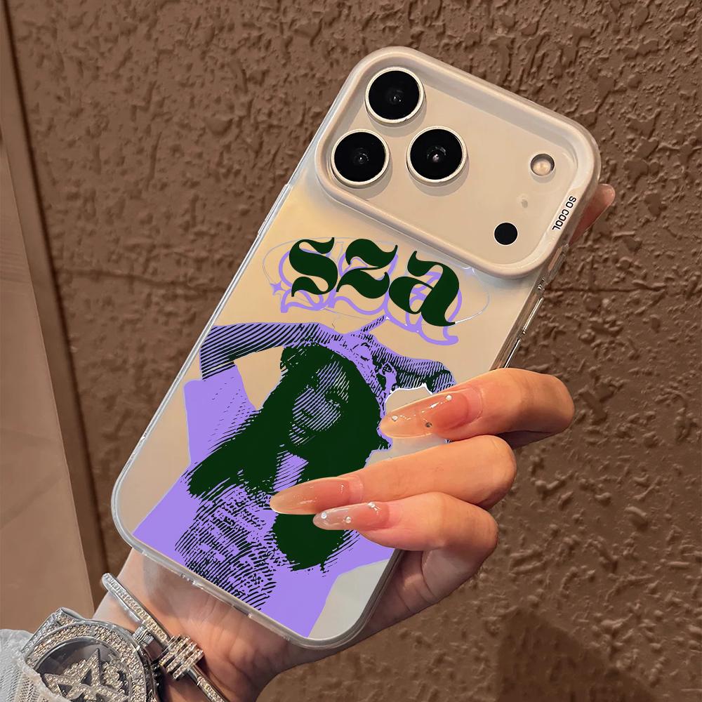 Чехол для телефона Saturn Singer S-SZA для iPhone 17 16 15 14 13 12 11 Pro Max Air Матовый Лазерный Аврора Ударопрочный Funda