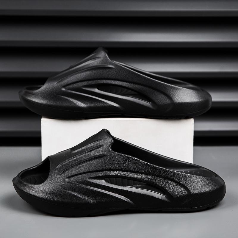 Модные домашние тапочки, мужские тапочки с толстой подошвой, мягкие и удобные туфли для мужчин, нескользящие туфли, нескользящие для дома и улицы, новые