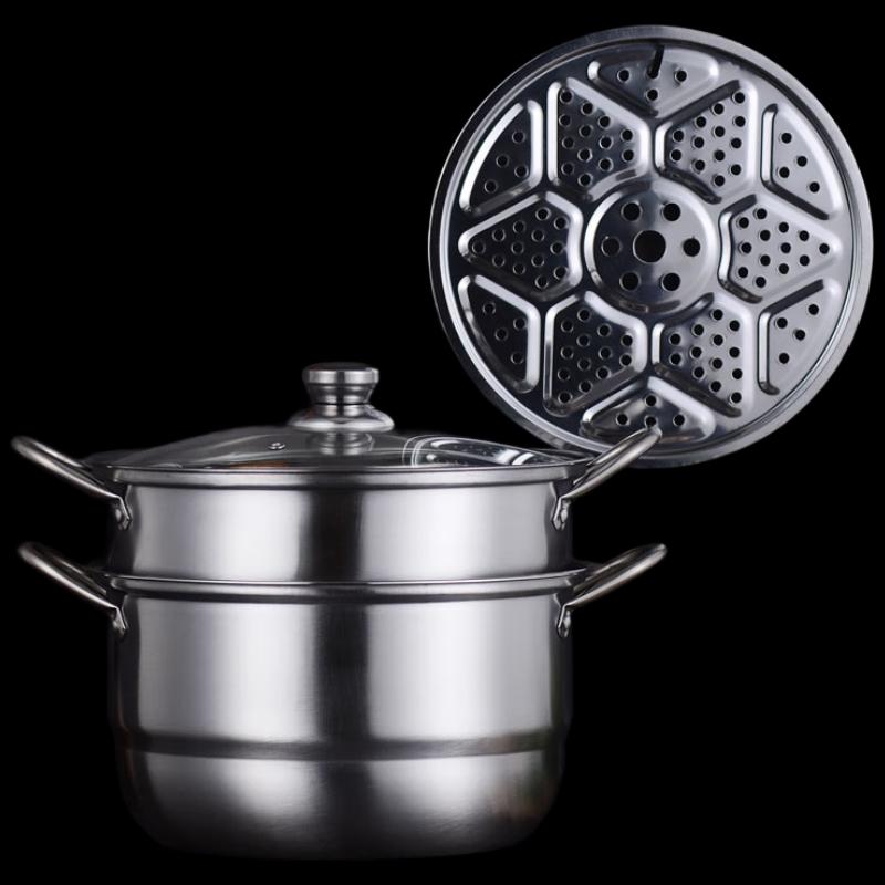 Sigang 26CM 2-Layer Stainless Steel Steamer