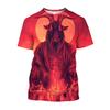 Jumeast 3D Evil Satanism Satan Printed Mens T Shirts Grunge Y2K  Casual T-shirts Horror Fashion Streetwear T-shirty Gothic Tops