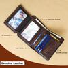 Genuine Leather Rfid Wallets for Men Vintage Thin Short Multi Function ID Credit Card Holder Money Bag with 2 ID Windows Gift for Him