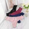 Women Sexy Lace Lingerie Temptation Low-waist Thong Panties Transparent High Quality Embroidery Underwear Female G String EMA