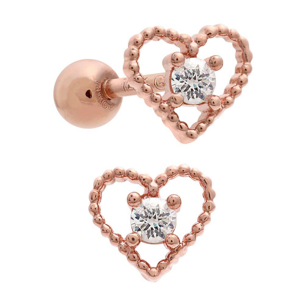 [1+1] 14K Gold Filled Pin Bubble Love Piercing (Single Side Sold)