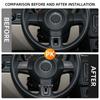 ABS Carbon Fiber Steering Wheel Cover Protective Trim for Volkswagen VW Polo 11-14 Golf 6 2009 - 13 Jetta Touran Bora Caddy Eos