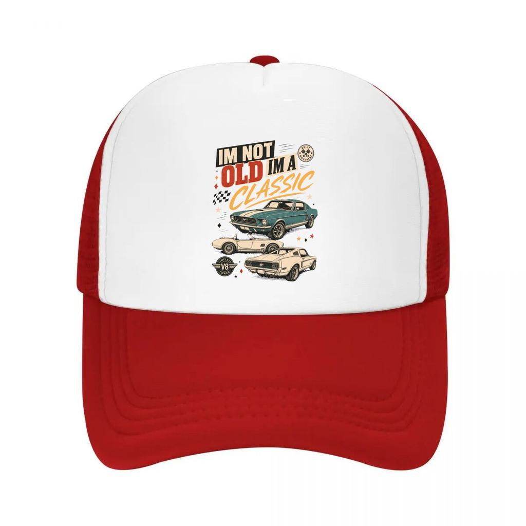 Retro Muscle Legend Quote Car Art Mesh Baseball Cap Casual Hat Outdoor For Womens Unisex FeUnisex