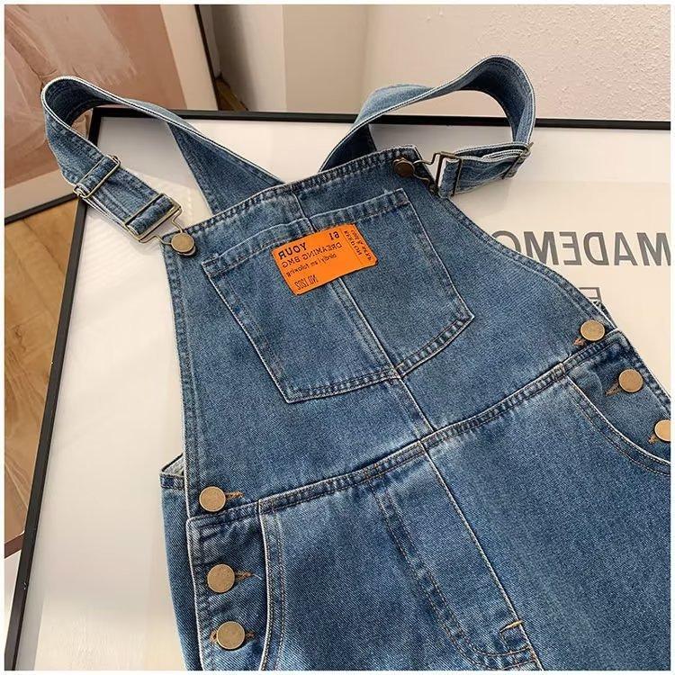 Повседневные джинсовые комбинезоны женские осенние свободные джинсовые комбинезоны корейские мешковатые широкие женские комбинезоны