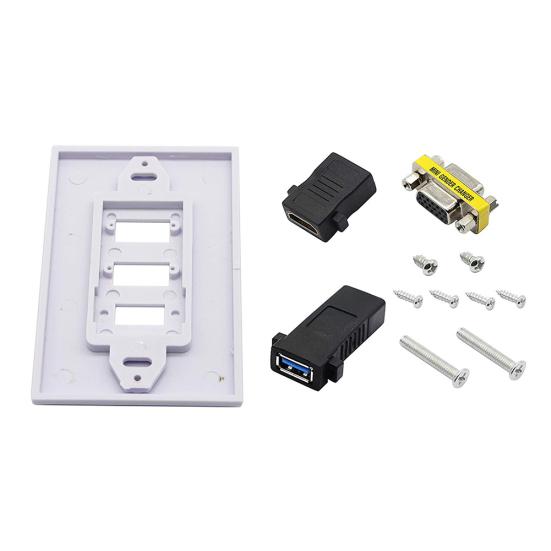 DOONJIEY USB + HDMI-совместимый + порты VGA, полная высокая четкость, 1080P, аудио-видео, настенная панель, лицевая панель