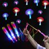 1Pc Amazing Light Toy Arrow Rocket Helicopter Flying Toy LED Light Toys Party Fun Gift Rubber Band Catapult