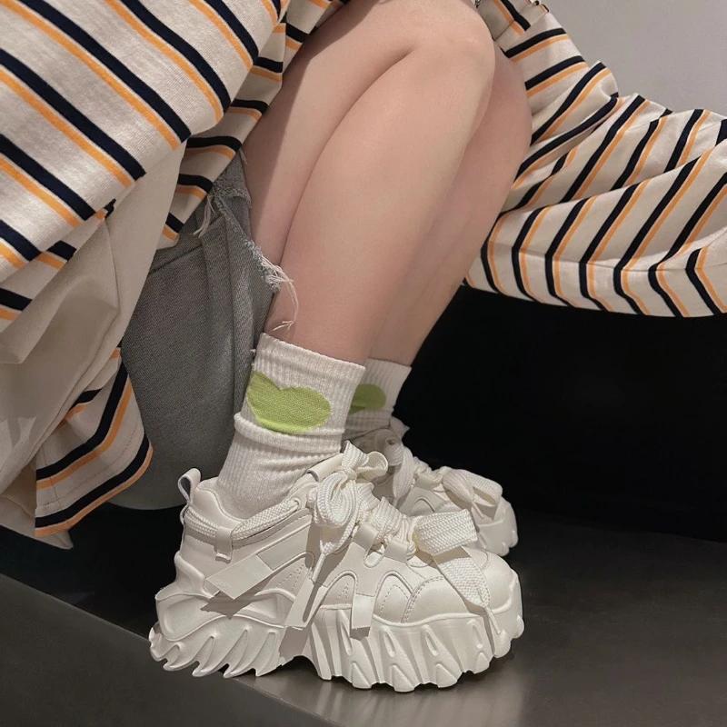Fashion 2024 Summer Women's Shoes New Thick Sole Sports Platform Sneakers Comfort Elevated Shoes Casual Outdoor Versatile Sports Shoes