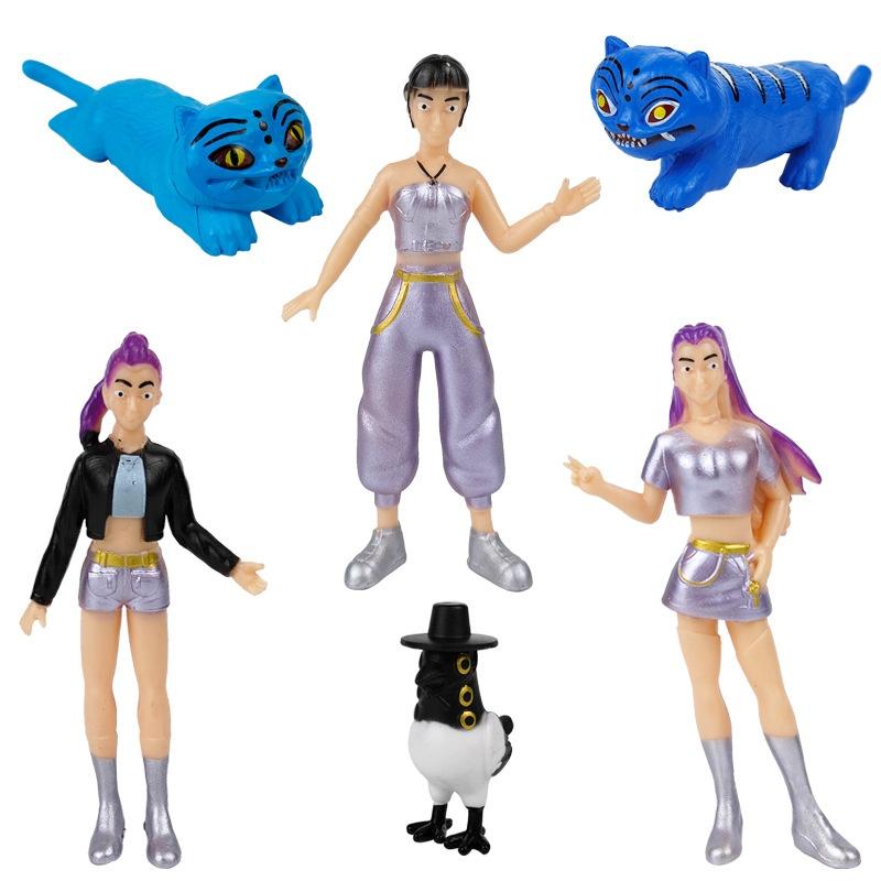 5/6/12 шт. Аниме K-pop Истребители демонов Фигурка Модель Игрушка Мультяшные Игровые Периферийные Устройства Украшение Стола Коллекционные Фигурки Модель Игрушка Подарок