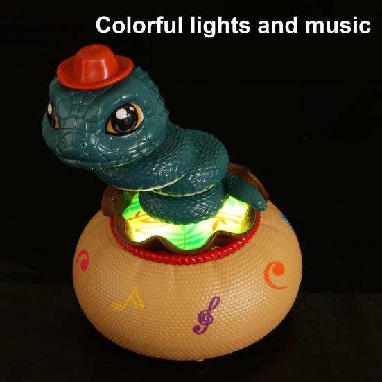 Electric Twisting Snake Toy with Lights Music Auto Obstacle Avoidance USB Rechargeable Toddlers Boys Girls Educational Cloth Bag Snake Car Toy