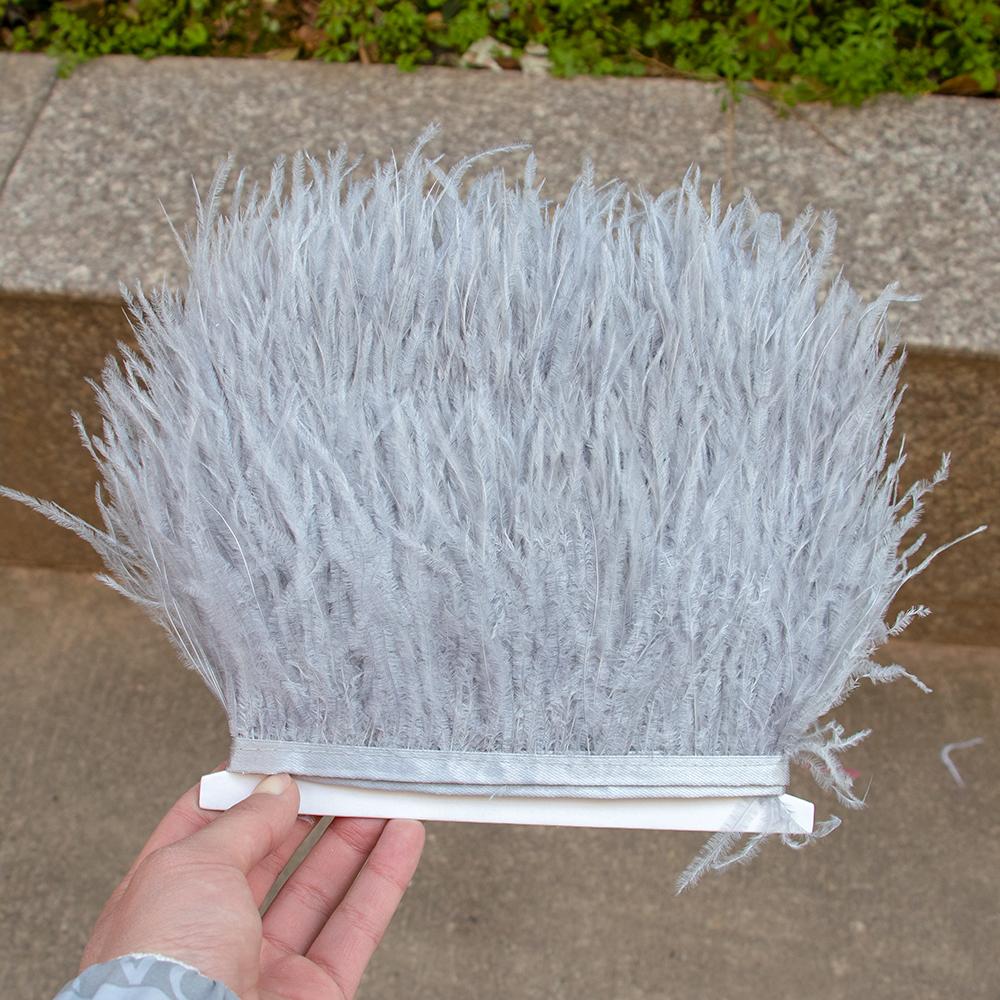 Feather1/5/10Meters Colorful Ostrich Feathers Trims for Crafts Christmas Dress Sewing Natural 6-8cm Ostrich Plumes Decor Accessories