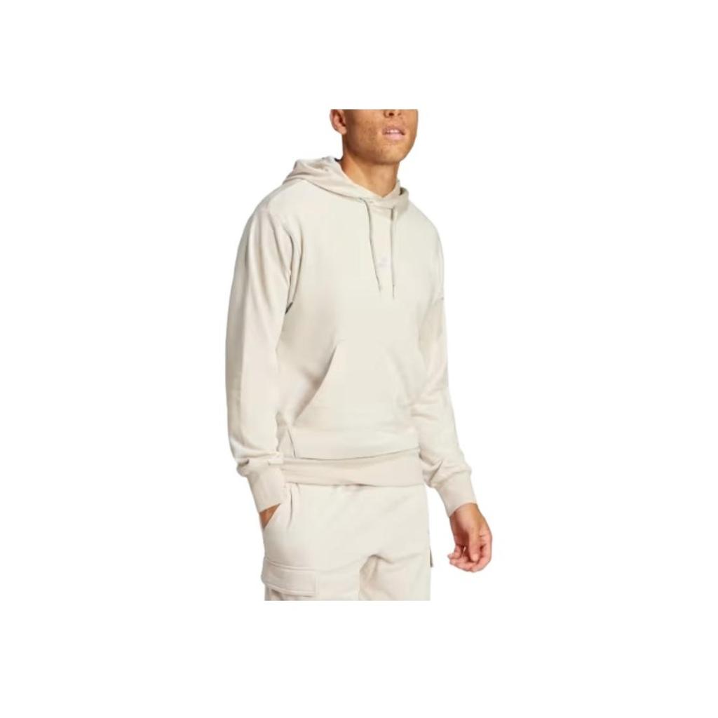Adidas Essentials Feelcozy French Terry Hoodie Wonder Alumina/White Men Streetwear IN6085