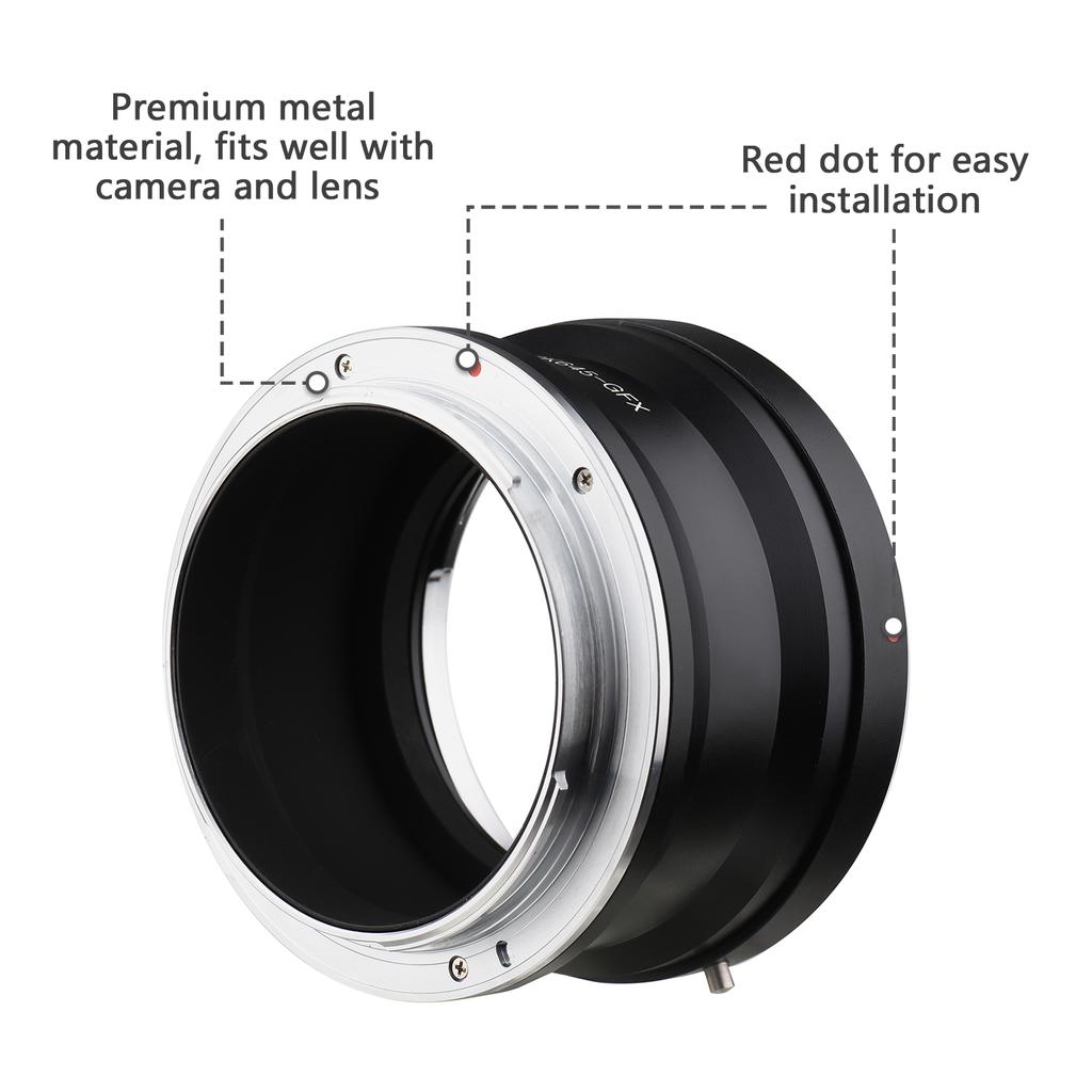 PK645 GFX Camera Lens Adapter Replacement for Pentax PK645 Lens to  G Mount GFX100 GFX50S GFX50R GFX100S Cameras