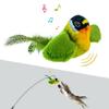 Bird Cat Feather Toy - Teaser Toy Touch Activated for Kitten, Funny Chirping Bird Interactive Toys Retractable Hanging