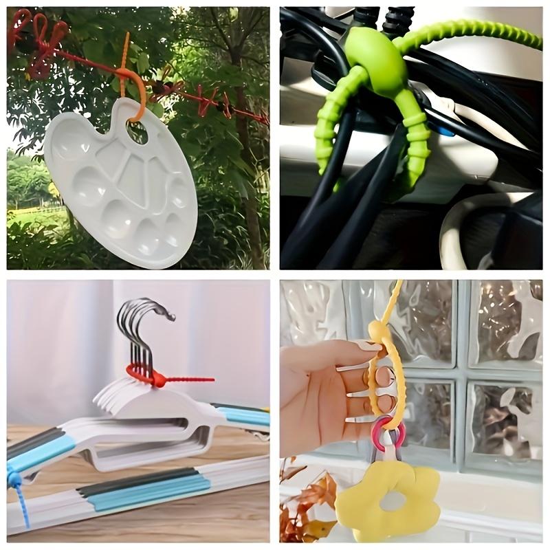 10 шт. Цветные силиконовые стяжки для кабелей DIY Брелок Украшение для сумки Подвеска Ремешок для связки данных Многофункциональный держатель для сумки