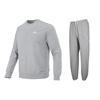 Casual Crew Neck Sweatshirt Breathable Knitted Long Pants Sports Suit Men Sweatshirt, Pants Dark-Heather-Gray BV2667-063+CK6366-063