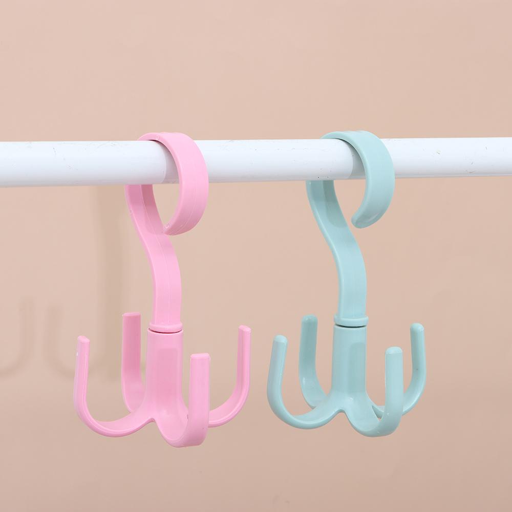 Shelf Storage Storage Hook 360 Degree Multifunction Plastic Hanger Rotating Four-claw Hook 4 Hook