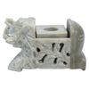 Crocon Handmade Soapstone Elephant Candle and Incense Holder – Multi-Incense Stick Stand with Elephant Design, Ideal for Home, Office