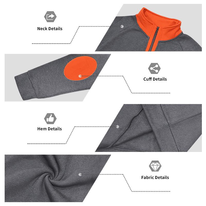 Men S Loose Stand Collar Zip Up Color Block Fleece Lined Casual Sweatshirt