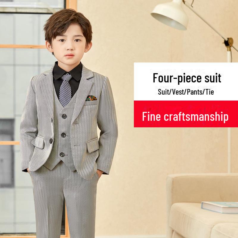 Осенне-зимний деловой костюм для мальчиков на свадьбы и мероприятия – Детский комплект фрака