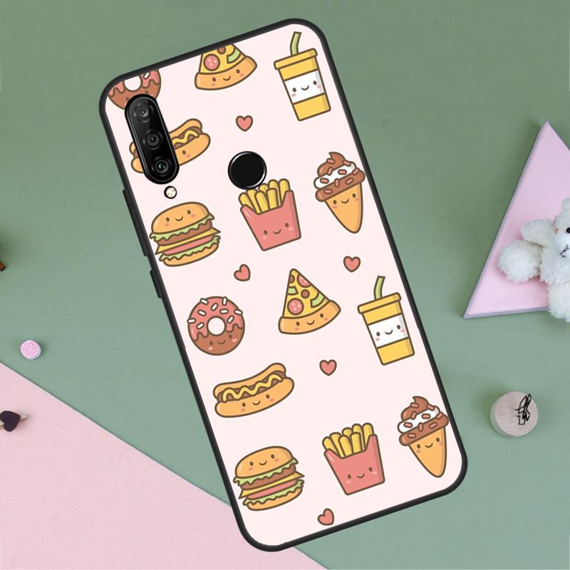 Картошка Фри Бургер Пицца Для Huawei P20 P40 Lite P60 P30 Pro Nova 5T 9 10 SE 12s 12i 11i Y90 Y70 Y60 Y61 Y72 Y91 Чехол
