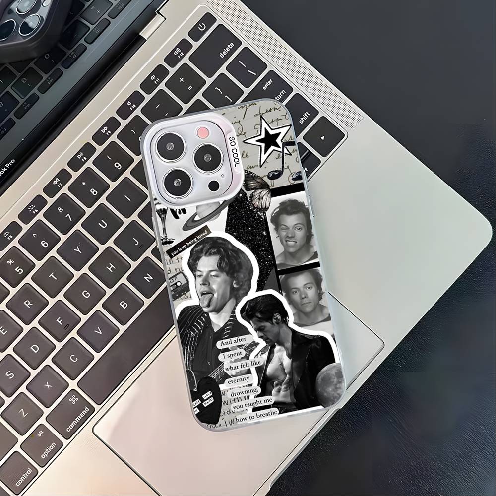 H-HaRRy Music Styles Phone Case For iPhone 17,16,15,14,13,12,11,Pro,XS,Max,Plus,Mini,SE4,E White Matte Shockproof Cover