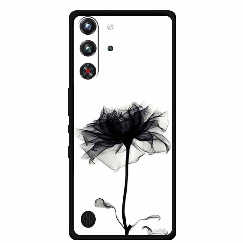 Для ZTE Nubia Red Magic 10 Pro Задняя крышка Чехол 6,85" Черный Силиконовый Мягкий Чехол для Телефона Для ZTE nubia Redmagic 10 Pro Чехол Сумка Funda Bag