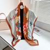 Siya New Printed Scarf Shawl Fresh and Sweet 110 Square Scarf Photo Travel Decoration Silk Scarf Women