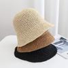 1PC Beach Korean Straw Hat Summer Women Visor Bucket Hat Fisherman Hat Hand Weaving Panama Girl Fishing Chapeau Sun Hats Tool
