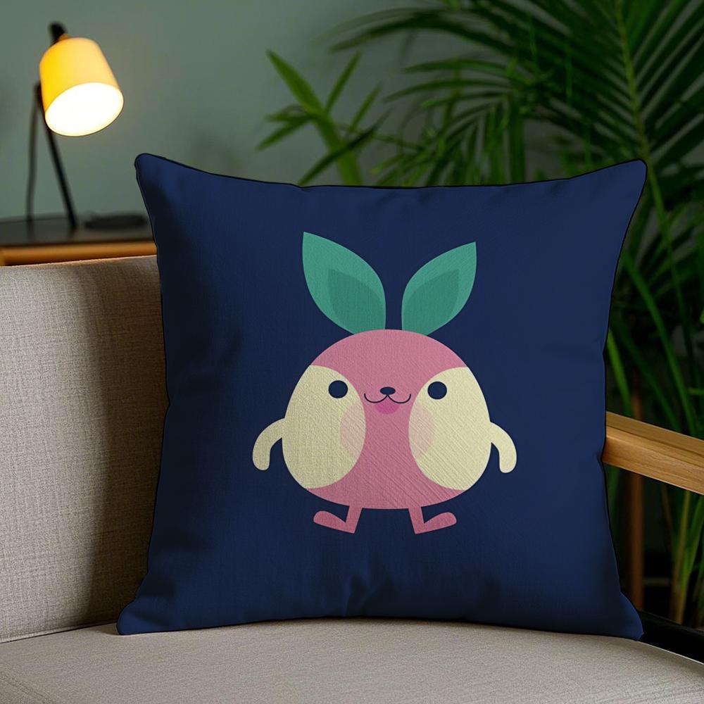 Милая Подушка с Животным Наволочка Плюшевая Ткань Мягкая Двусторонняя Печать Невидимая Молния Чехол для Подушки на Диван Домашний Декор