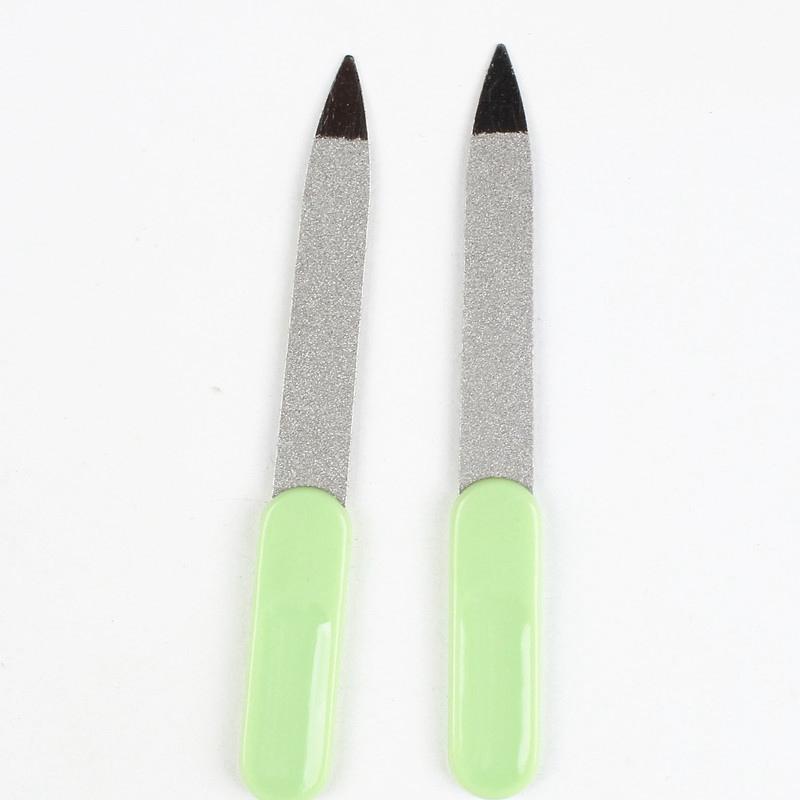 Manicure Pedicure Stainless Steel Double Sided Strong Edge Nail Files Rotary Dressers