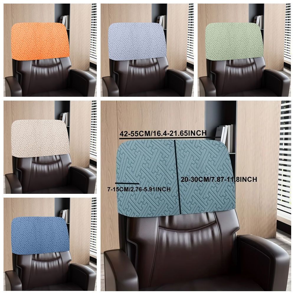 Dust-proof Chair Head Cover Stretchable Hand Washable Chair Back Protection Comfortable Thickened Elastic Chair Cover