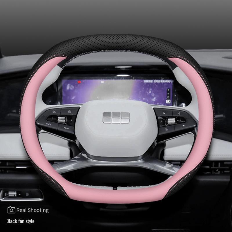Премиальная противоскользящая кожаная оплетка на руль для Geely Galaxy L7/L6/E8 - Ультратонкий дизайн