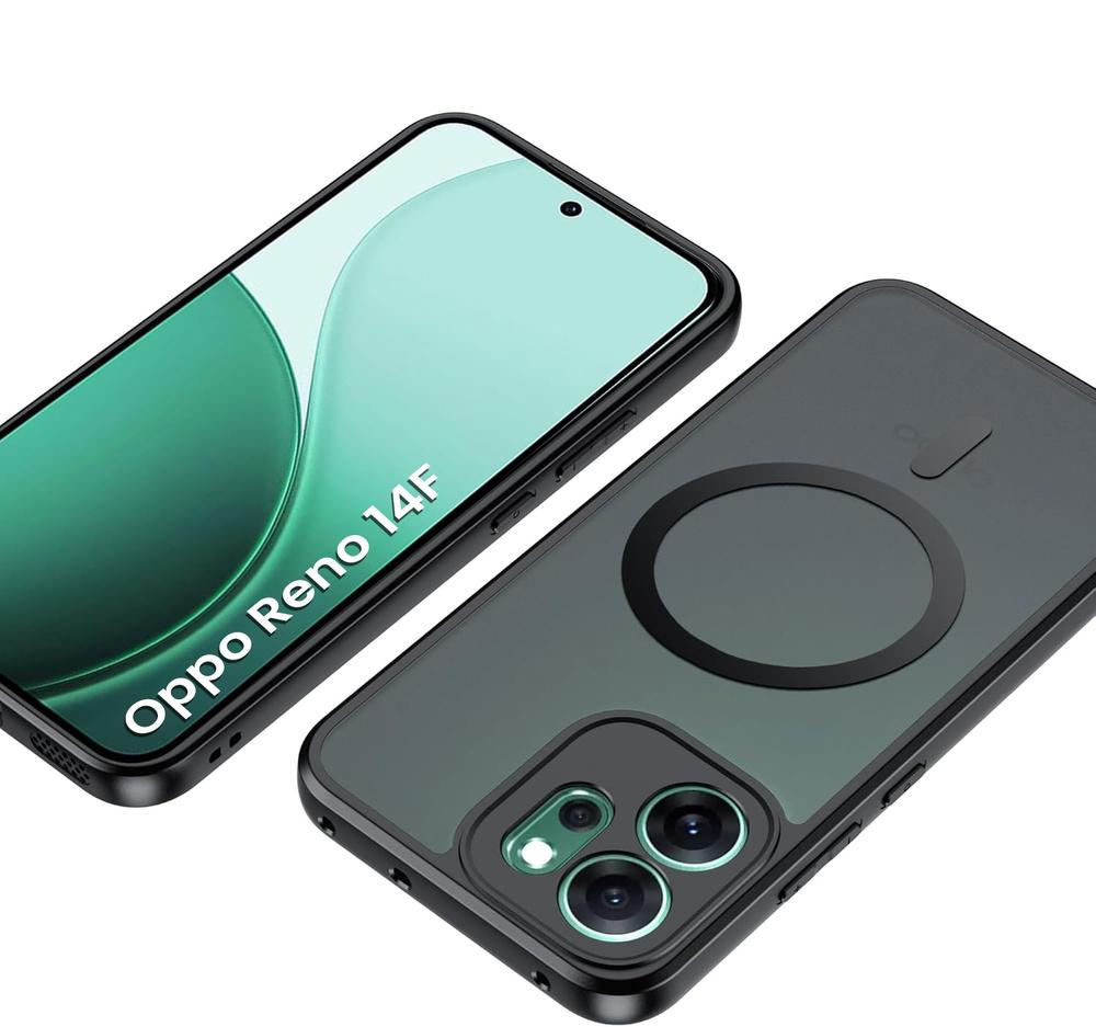 Case for Oppo Reno 14 F / 14 FS, Matt Case, for MagSafe, Matte Black