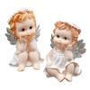 Resin Cute European Style Angel Resin Wing Figurine Creative Statue Memorial Cherub Sculpture Decoration Resin Crafts Decorative