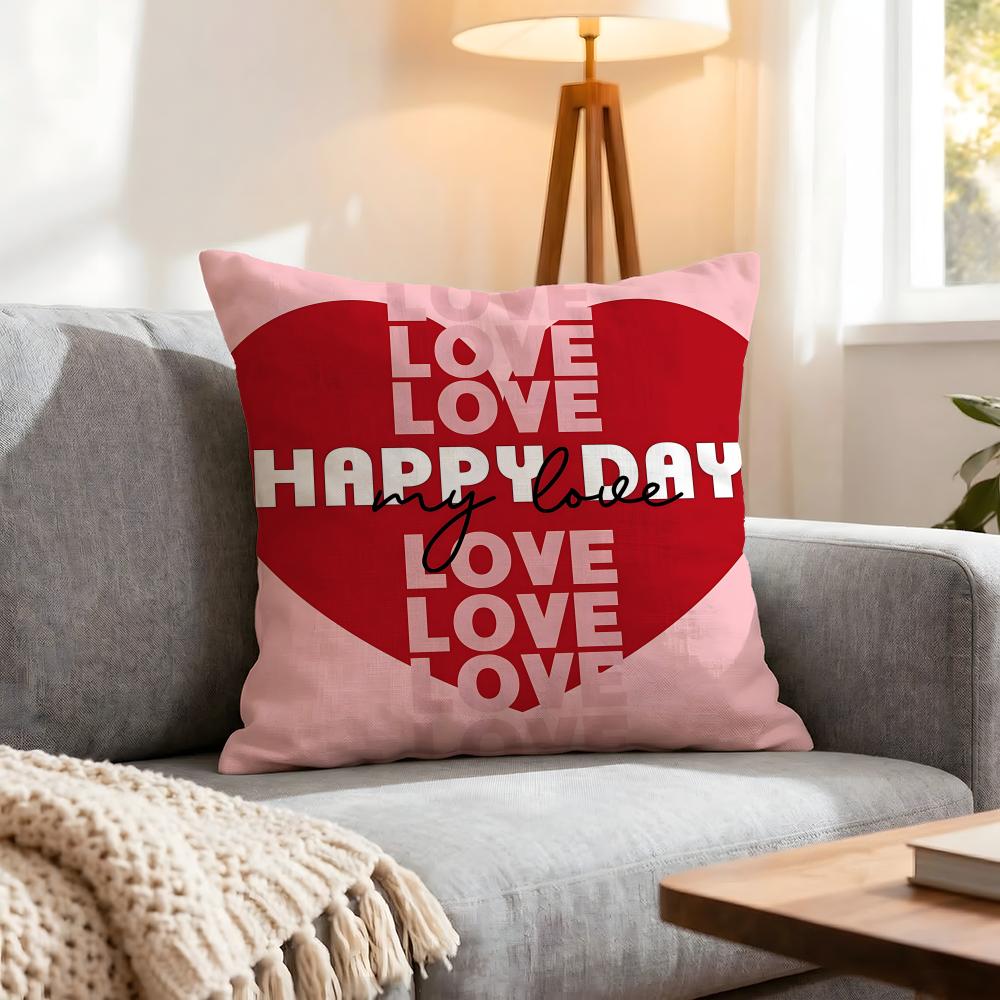 Holiday Valentine'S Day Cushion Cover 1Pcs Decorative Covers Soft Cushion Case For Sofa Couch Decor 40X40 45X45 Pillowcases