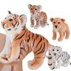 30 см имитация дикого животного тигр плюшевая кукла реалистичный тигр леопард лев плюшевая игрушка украшение для дома подарок на день рождения для мальчиков