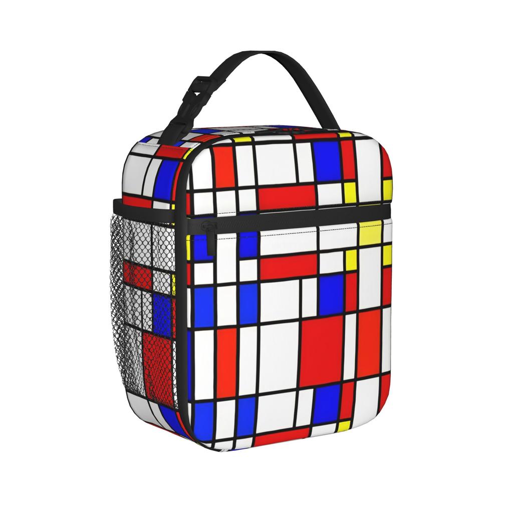 Питер Мондриан De Stijl Изолированная сумка-ланч для мужчин и женщин, сумка для еды, портативный холодильник, термо-ланч-бокс для пикника
