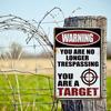 Funny Metal Tin Signs No Trespassing Perfect for Garage Wall Decor Gifts Outdoor Indoor Warning Target Instead of Trespassing
