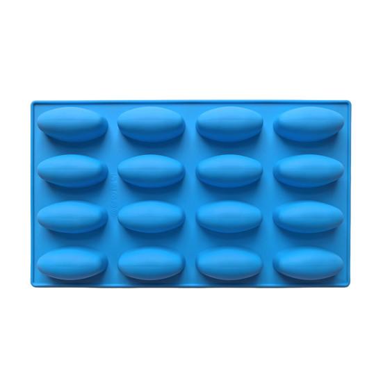 Силиконовая форма для выпечки 16 ячеек Овальная форма для шоколада Антипригарная Безопасна для морозильной камеры и духовки Форма для десертов Формы для выпечки Торта Желе Мороженого