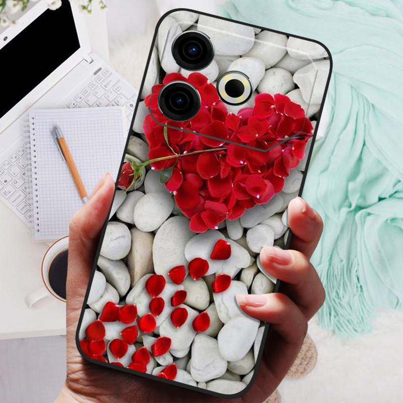 Для чехла Tecno Pova 6 Neo Pova6 Neo Роскошный телефон Силиконовая задняя крышка Для чехлов Tecno Pova 6 Neo Pova 6Neo Защитная оболочка Capas